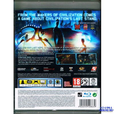 XCOM ENEMY UNKNOWN PS3