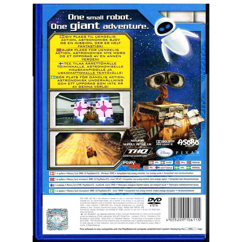 DISNEY PIXAR WALL-E PS2