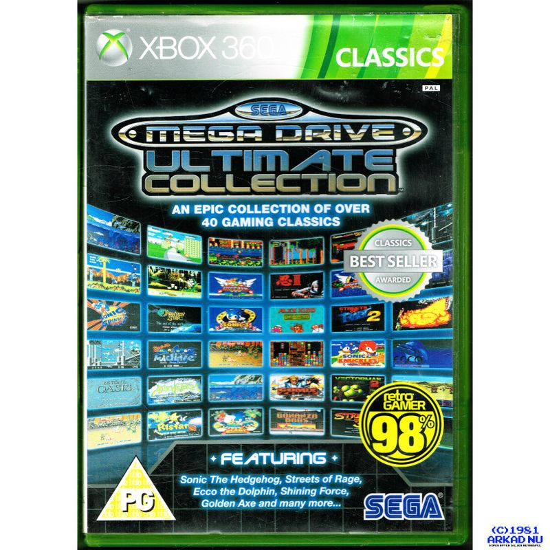 SEGA MEGA DRIVE ULTIMATE COLLECTION CLASSICS XBOX 360