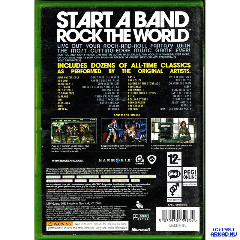 ROCK BAND XBOX 360