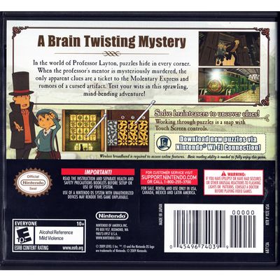 PROFESSOR LAYTON AND THE DIABOLICAL BOX DS