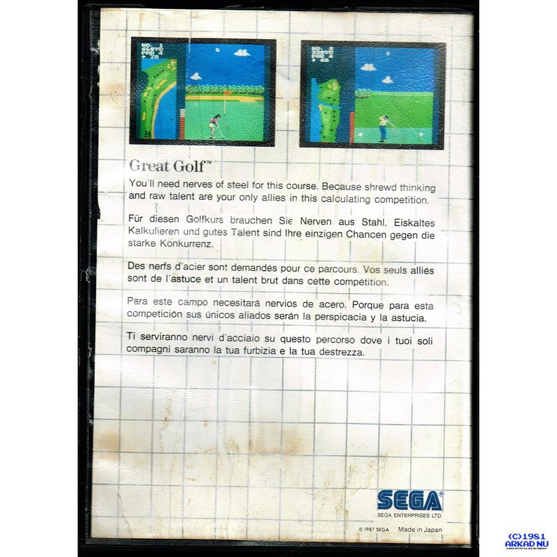 GREAT GOLF MASTERSYSTEM