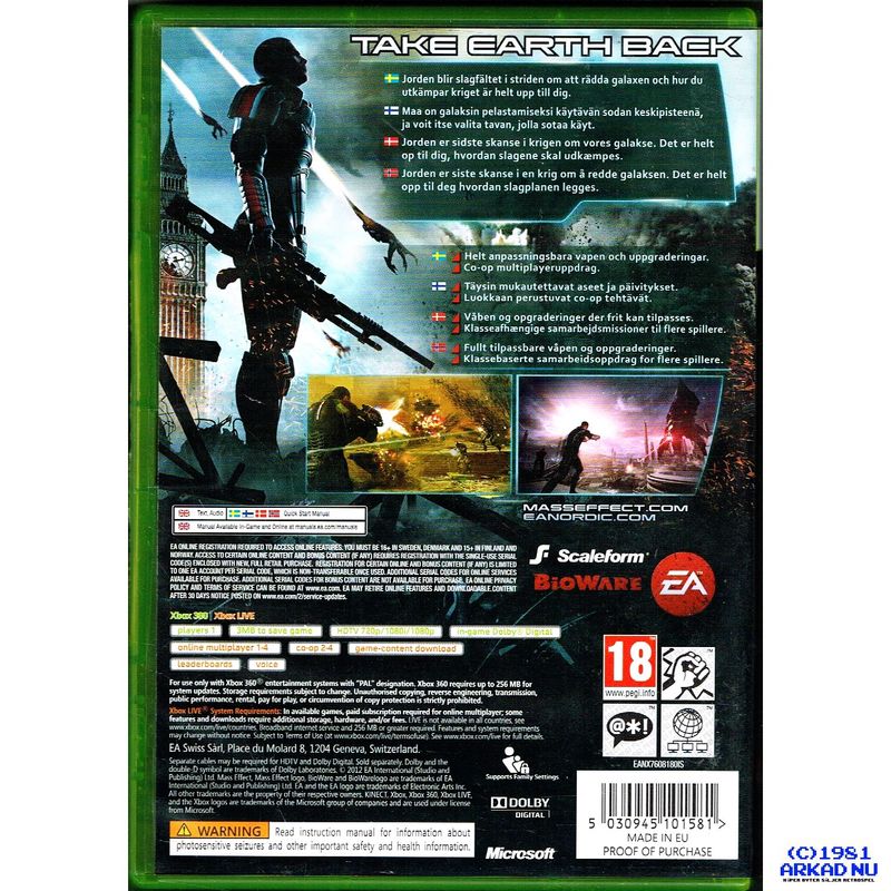 MASS EFFECT 3 XBOX 360