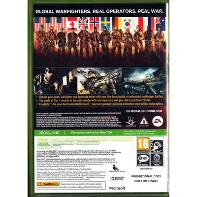 MEDAL OF HONOR WARFIGHTER XBOX 360 PROMO