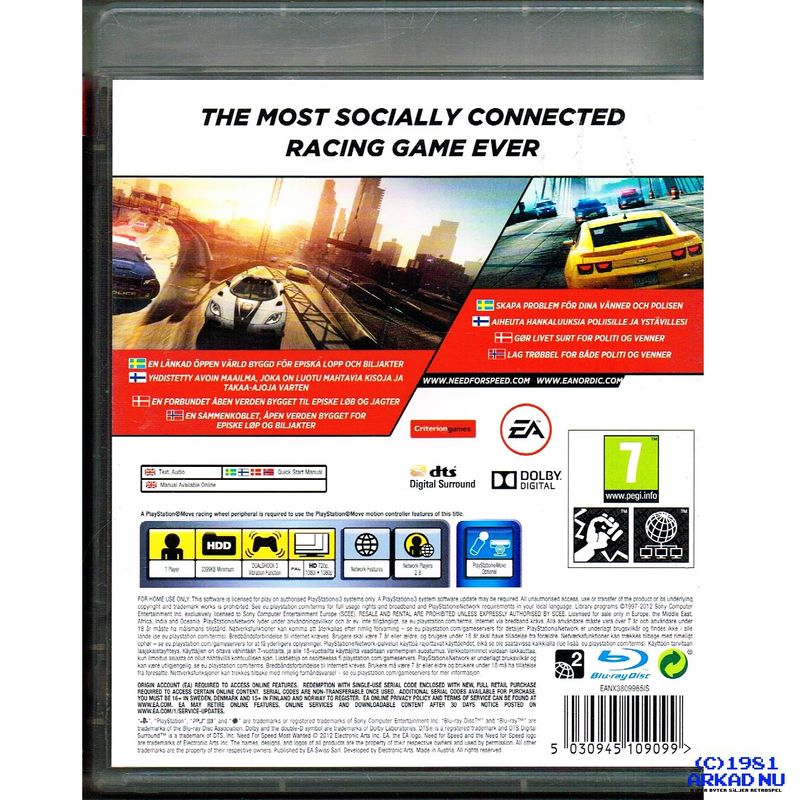 NEED FOR SPEED MOST WANTED PS3