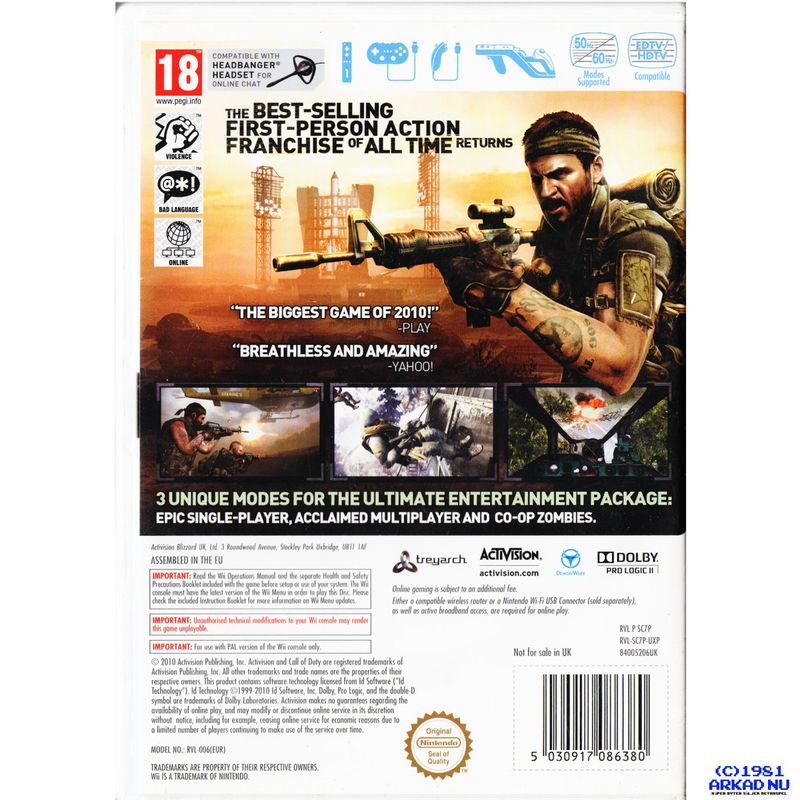 CALL OF DUTY BLACK OPS WII