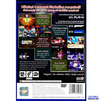 DISGAEA 2 CURSED MEMORIES PS2 MED BONUS CD