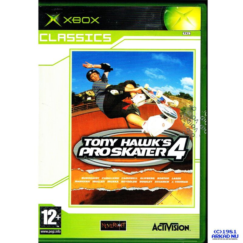 TONY HAWKS PRO SKATER 4 XBOX