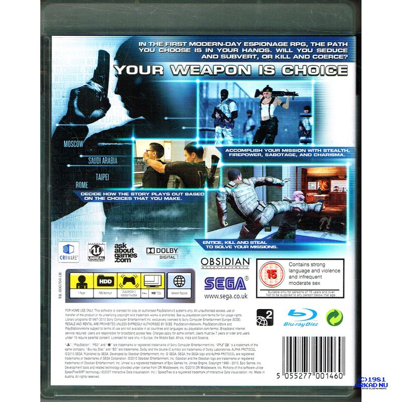 ALPHA PROTOCOL PS3