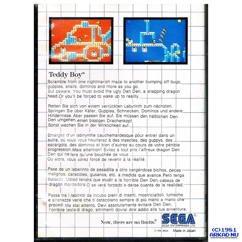 TEDDY BOY SEGA CARD MASTER SYSTEM