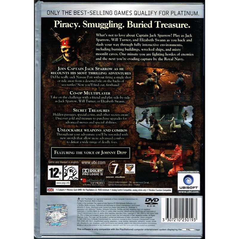 PIRATES OF THE CARIBBEAN THE LEGEND OF JACK SPARROW PS2