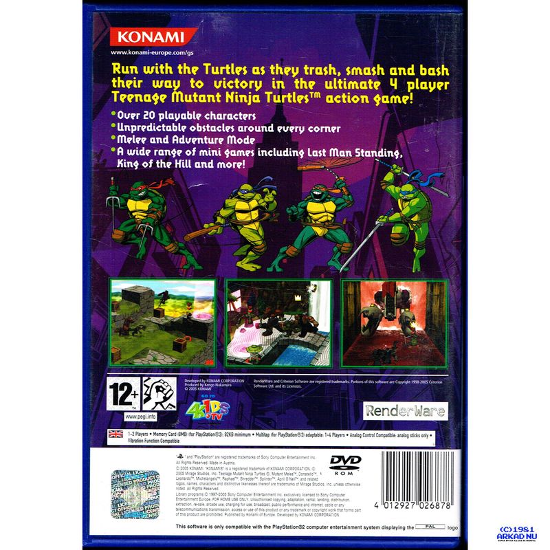 TEENAGE MUTANT NINJA TURTLES MUTANT MELEE PS2