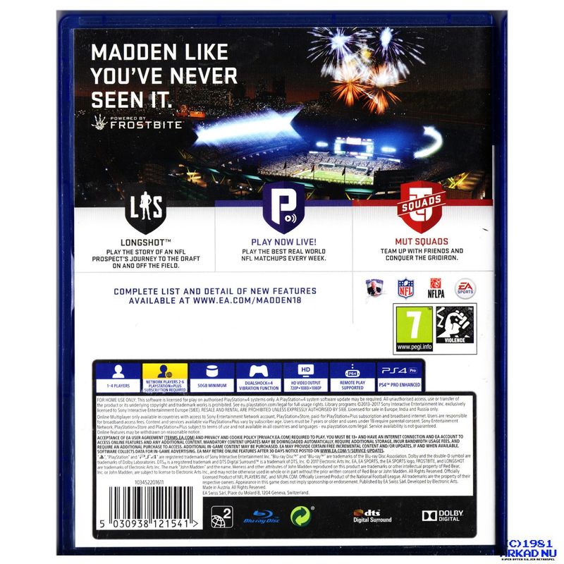 MADDEN NFL 18 PS4