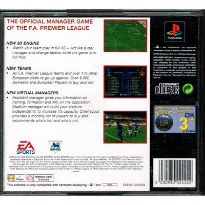 THE FA PREMIER LEAGUE FOOTBALL MANAGER 2000 PS1