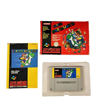 SUPER MARIO WORLD SNES RED BOX