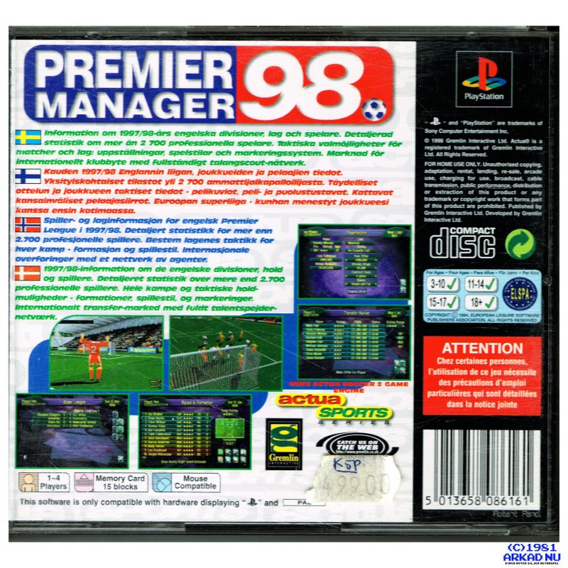 PREMIER MANAGER 98 PS1