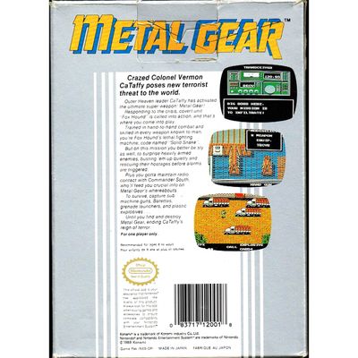 METAL GEAR NES SCN