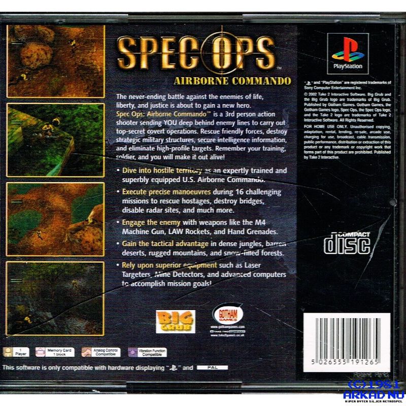 SPEC OPS AIRBORNE COMMANDO PS1