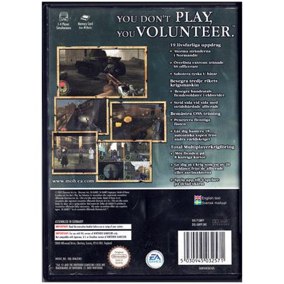 MEDAL OF HONOR FRONTLINE GAMECUBE
