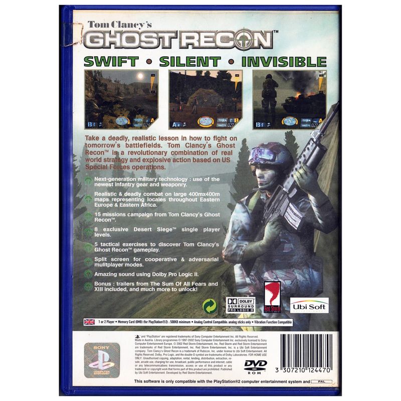 TOM CLANCYS GHOST RECON PS2