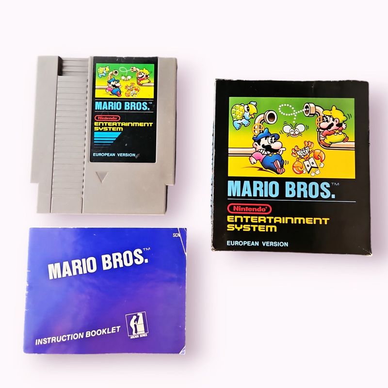 MARIO BROS NES SCN 5 skruvars svensk första utgåva