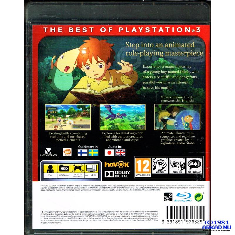 NI NO KUNI WRATH OF THE WHITE WITCH PS3