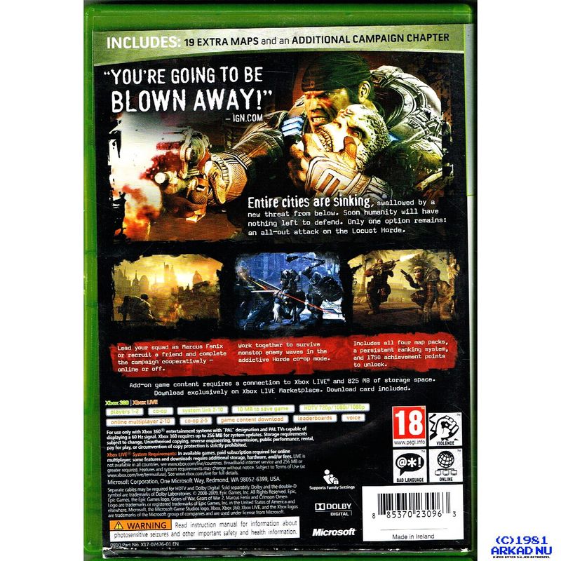 GEARS OF WAR 2 XBOX 360