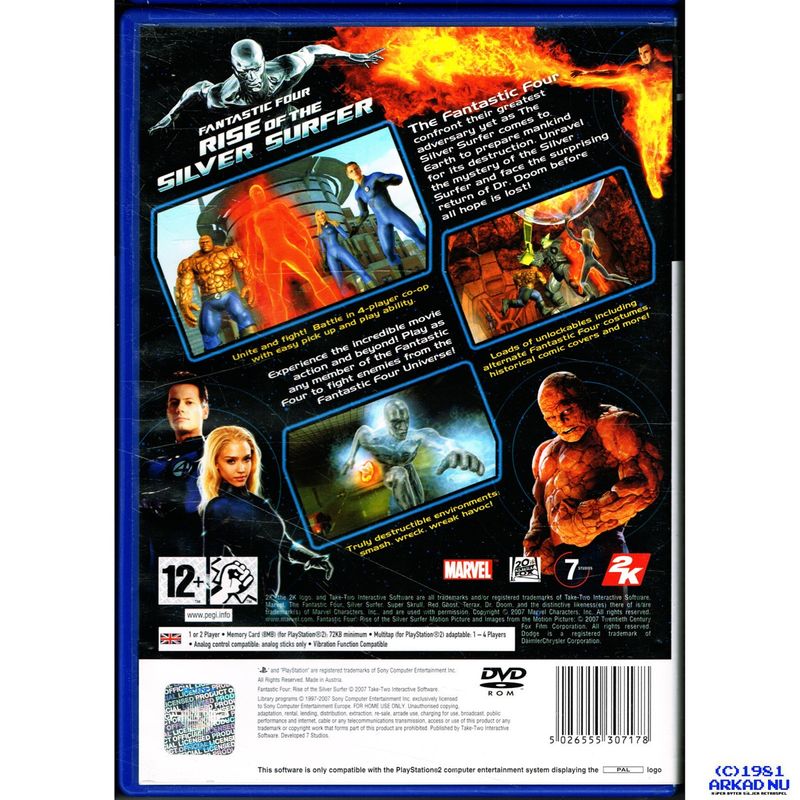 FANTASTIC FOUR RISE OF THE SILVERSURFER PS2