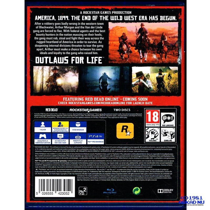 RED DEAD REDEMPTION II PS4