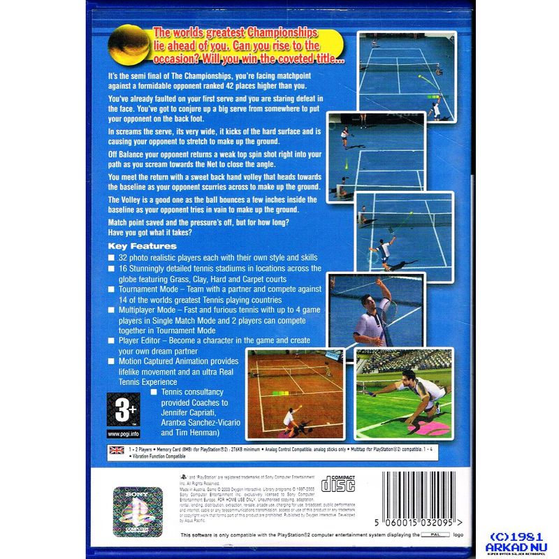 PERFECT ACE PRO TOURNAMENT TENNIS PS2