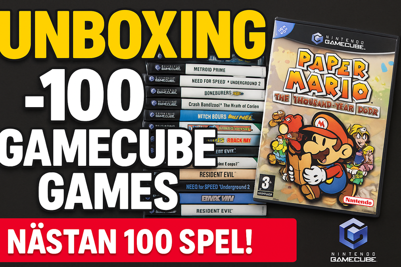 GameCube Mega Unboxing – Nästan 100 spel! 🕹️💜