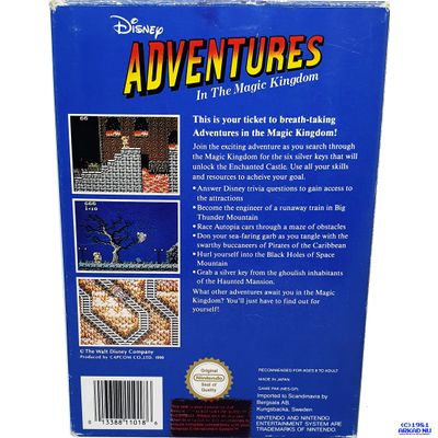 DISNEY ADVENTURE IN THE MAGIC KINGDOM NES SCN