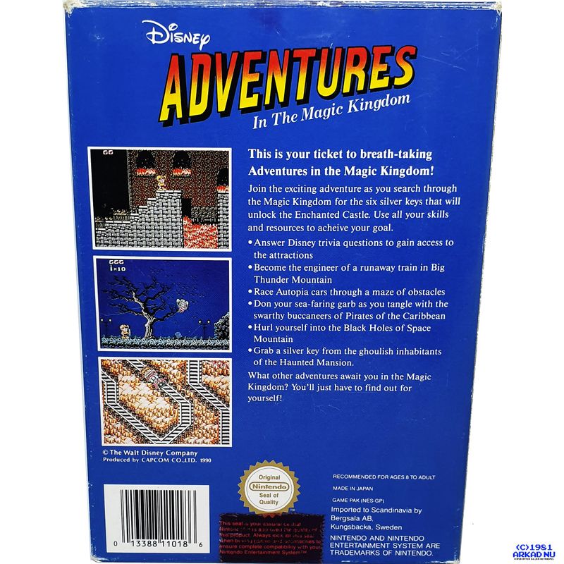 DISNEY ADVENTURE IN THE MAGIC KINGDOM NES SCN