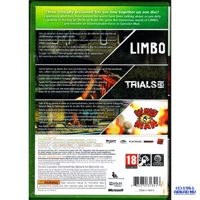 TRIALS HD + LIMBO + SPLOSION MAN TRIPPLE PACK XBOX 360