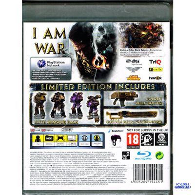 WARHAMMER 40000 SPACE MARINE LIMITED EDITION PS3