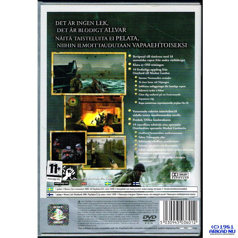 MEDAL OF HONOR FRONTLINE PS2