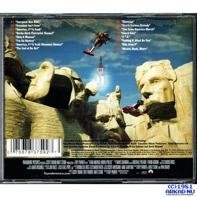 TEAM AMERICA WORLD POLICE SOUNDTRACK CD