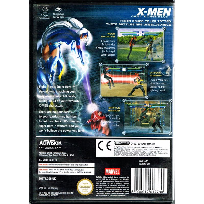 X-MEN NEXT DIMENSION GAMECUBE