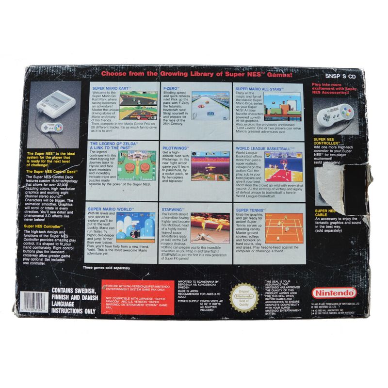 SUPER NINTENDO SNES BASENHET BOXAD