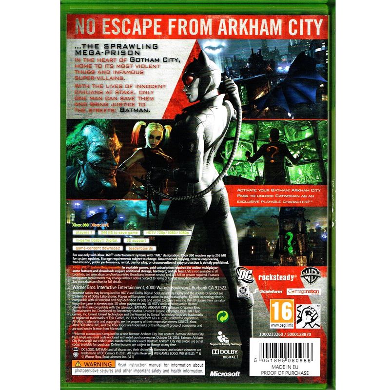 BATMAN ARKHAM CITY XBOX 360