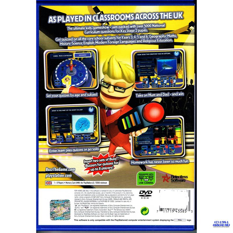 BUZZ THE SCHOOLS QUIZ PS2