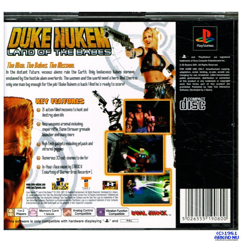 DUKE NUKEM LAND OF THE BABES PS1