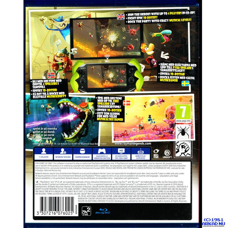 RAYMAN LEGENDS PS4