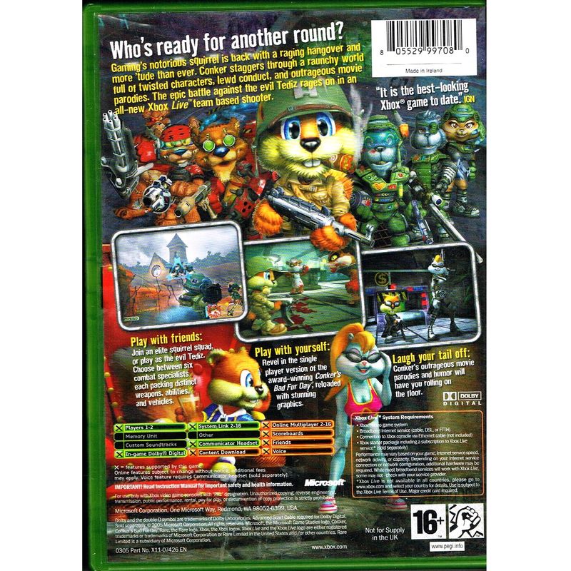 CONKER LIVE & RELOADED XBOX