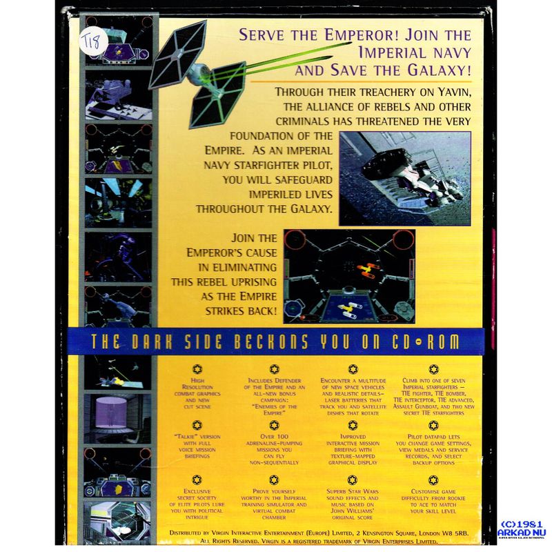 STAR WARS TIE FIGHTER COLLECTORS CDROM PC BIGBOX