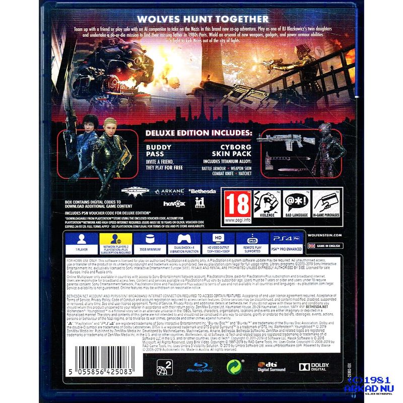 WOLFENSTEIN YOUNGBLOOD DELUXE EDITION PS4