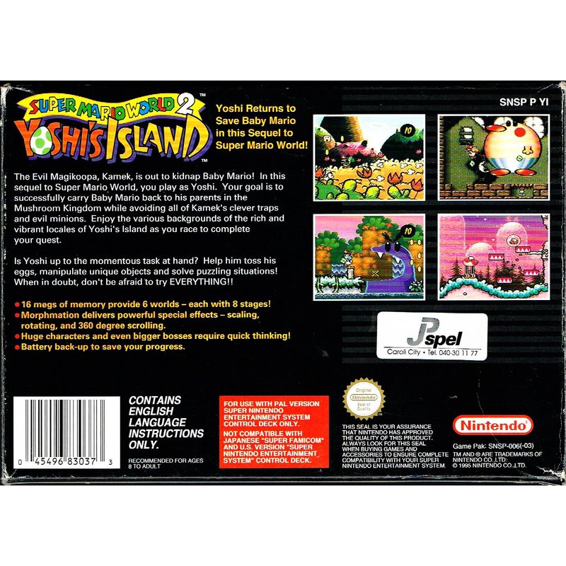 SUPER MARIO WORLD 2 YOSHIS ISLAND SNES