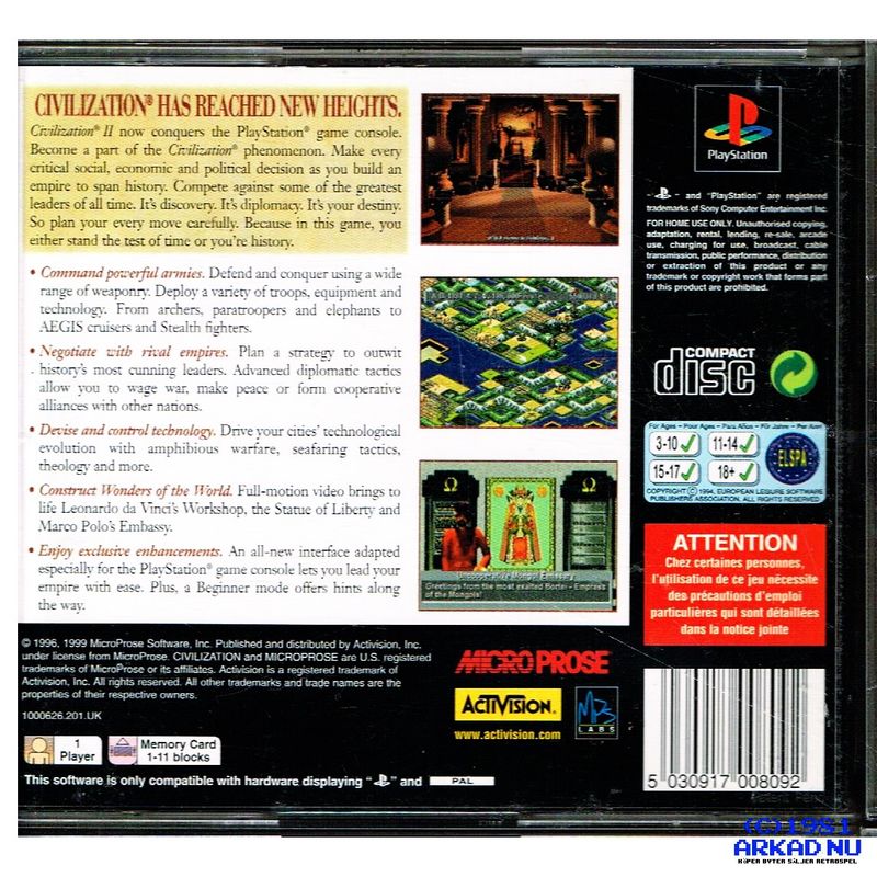 CIVILIZATION II PS1