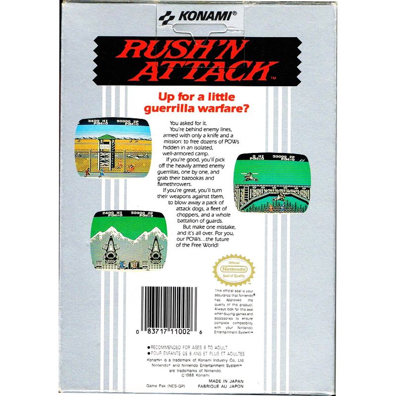 RUSH N ATTACK NES SCN