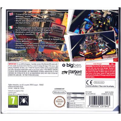 PINBALL HALL OF FAME THE WILLIAMS COLLECTION 3D 3DS